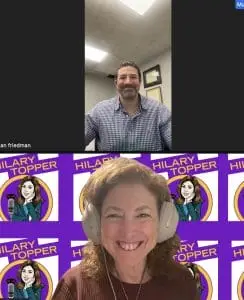 Hilary Topper talks with Brian Friedman